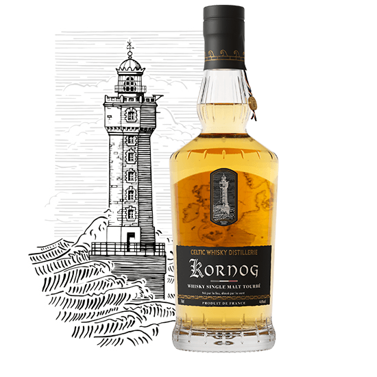 Kornog, collection de whiskys tourbés, single malt Français - Celtic Whisky  Distillerie